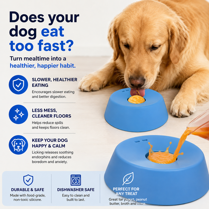 Non-Slip Dog Licking Bowl