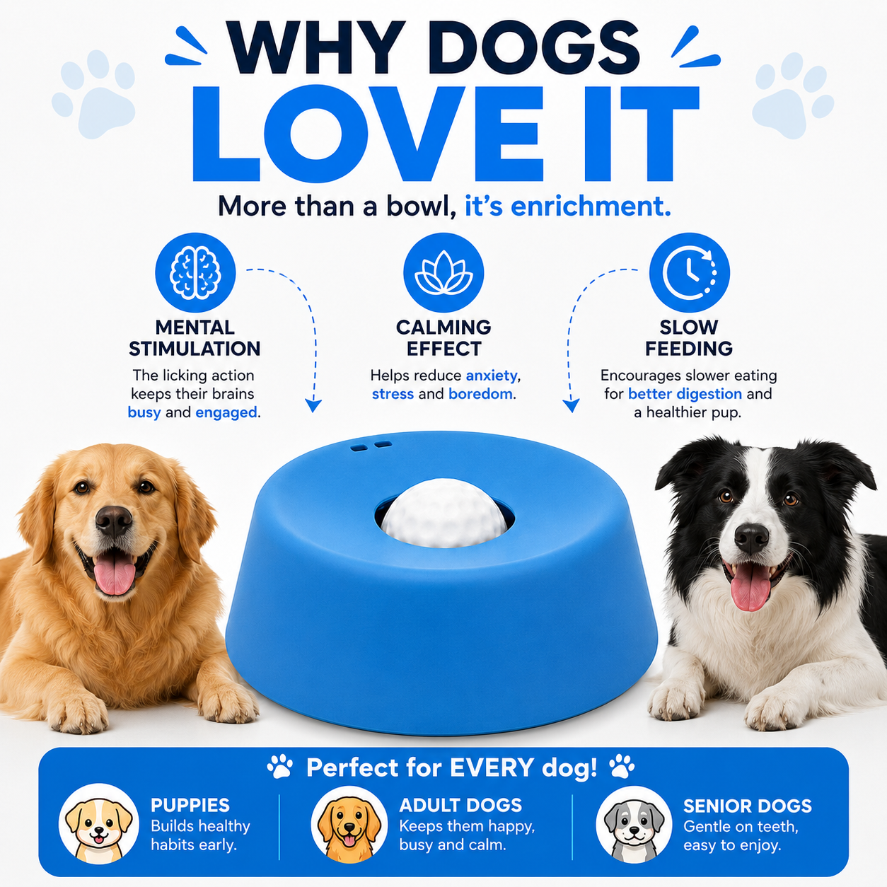 Non-Slip Dog Licking Bowl