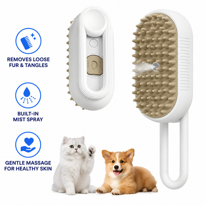 FurEase 3-in-1 Pet Grooming Brush
