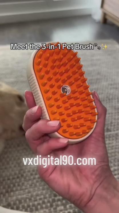 FurEase 3-in-1 Pet Grooming Brush